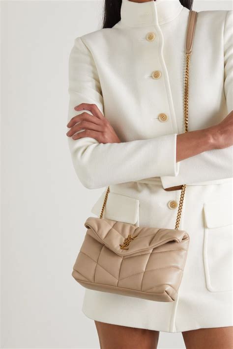 ysl toy loulou beige silver hardware|loulou puffer leather crossbody bag.